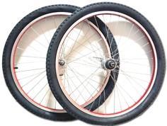OBROČNIK CRUISER NEXUS (SET sprednji+zadnji) rdeči    (Shimano NEXUS 3 prest.)